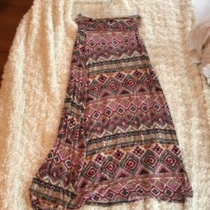 Aztec print maxi skirt